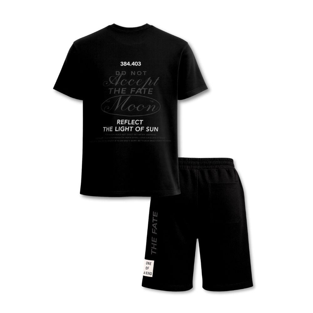 MENS PRINTED CORD SET- BLACK